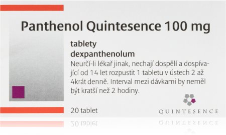 Panthenol Panthenol Quintesence 100mg tablety při zánětu v krku a dutině ústní
