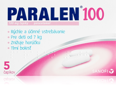 Paralen 100 mg Deti čapíky