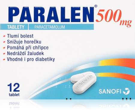 Paralen 500 mg potahované tablety