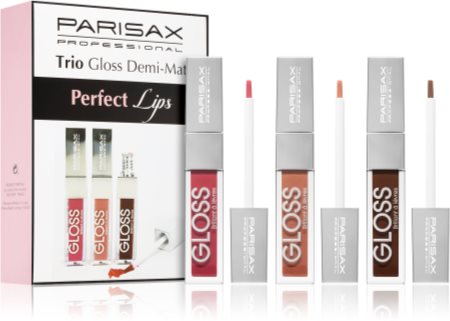 Parisax Perfect Lips Trio kit de gloss Demi-Mat