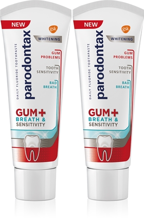 Parodontax Gum And Sens Whitening dentifrice blanchissant pour les dents