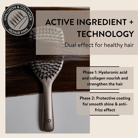 Parsa Beauty ID Anti-Frizz plokščias plaukų šepetys linkusiems šiauštis plaukams