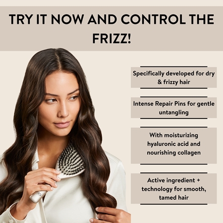 Parsa Beauty ID Anti-Frizz plokščias plaukų šepetys linkusiems šiauštis plaukams