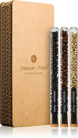 .pepper..field Sada zkumavek s Kampotským pepřem v krabičce dárková sada (v krabičce) II.