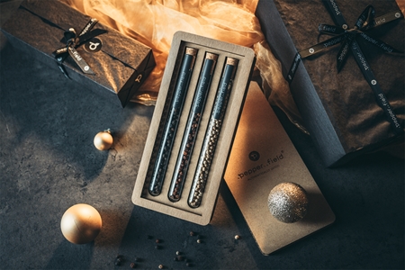 .pepper..field Ensemble de tubes à essai pour poivre de Kampot dans un coffret cadeau coffret cadeau dans une boîte