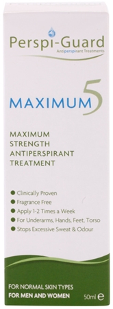 Marchio
Perspi-Guard Maximum 5 antitraspirante in spray altamente efficace