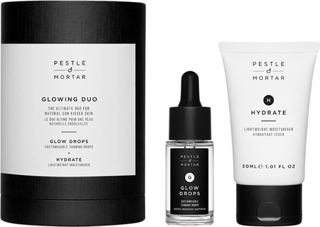 Pestle & Mortar The Glowing Duo dovanų rinkinys su savaiminio įdegio efektu
