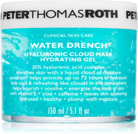 Peter Thomas Roth Water Drench Hyaluronic Cloud Mask Hydrating Gel máscara gel hidratante com ácido hialurónico