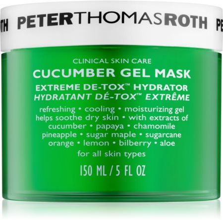 Peter Thomas Roth Cucumber De-Tox máscara gel hidratante para rosto e contorno dos olhos