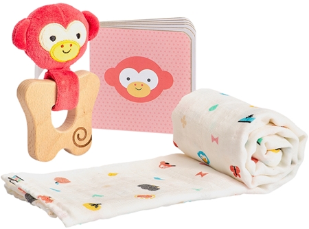 Petit Collage Little Monkey gift set for babies
