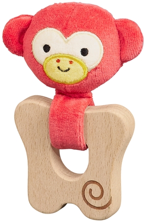 Petit Collage Teether Monkey mordedor