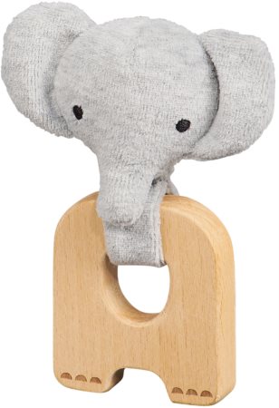 Petit Collage Teether Elephant mordedor