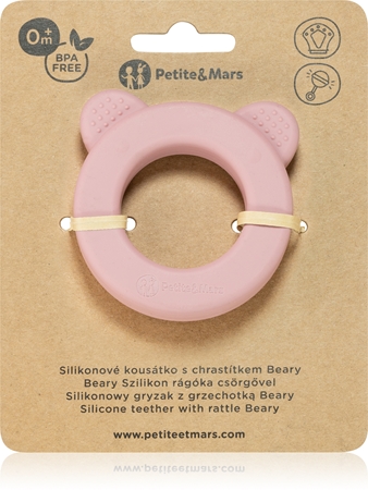 Petite&Mars Beary chew toy with rattle
