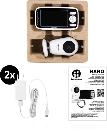Petite&Mars NANO 4.0 Moniteur vidéo numérique pour bébé