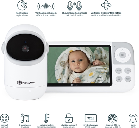 Petite&Mars EVE 5.0 Digital Video Baby Monitor