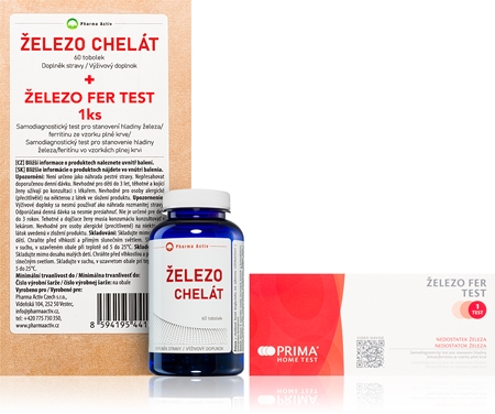 Pharma Activ ŽELEZO Chelát + ŽELEZO fer test sada