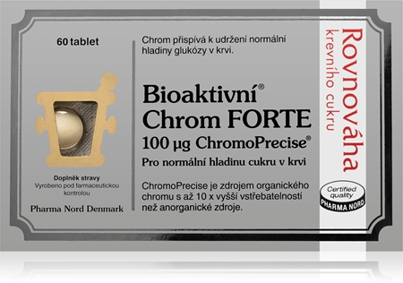 Pharma Nord Bioaktivní Chrom Forte tablety pro udržení normální hladiny cukru v krvi