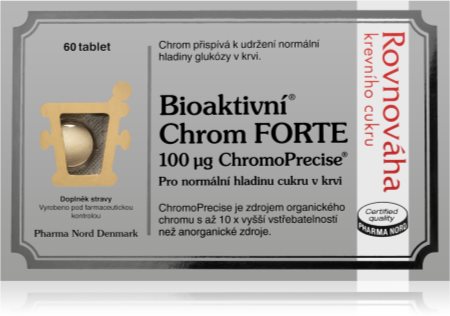 Pharma Nord Bioaktivní Chrom Forte doplněk stravy pro udržení normální hladiny cukru v krvi