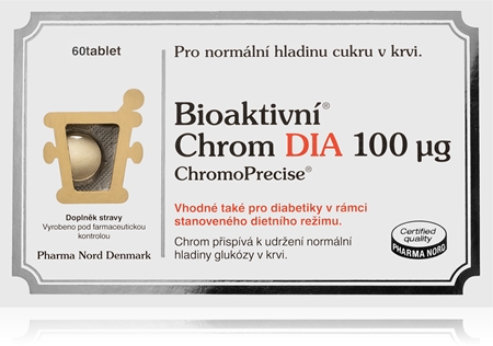 Pharma Nord Bioaktívny Chróm DIA výživový doplnok na udržanie normálnej hladiny cukru v krvi