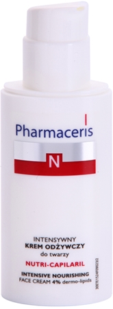 Pharmaceris N-Neocapillaries Nutri-Capilaril výživný zklidňující krém pro citlivou pleť se sklonem ke zčervenání s bambuckým máslem
