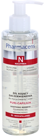 Pharmaceris N-Neocapillaries Puri-Capilium zklidňující čisticí gel pro citlivou a zarudlou pleť
