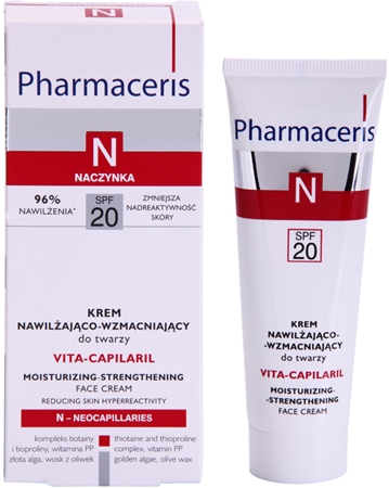 Pharmaceris N-Neocapillaries Vita-Capilaril зволожуючий та зміцнюючий крем для шкіри обличчя для чутливої шкіри схильної до почервонінь