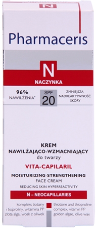 Pharmaceris N-Neocapillaries Vita-Capilaril зволожуючий та зміцнюючий крем для шкіри обличчя для чутливої шкіри схильної до почервонінь