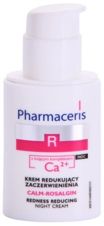 Pharmaceris R-Rosacea Calm-Rosalgin нічний заспокоюючий крем для чутливої шкіри схильної до почервонінь