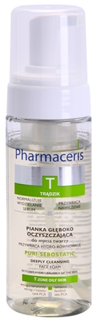 Pharmaceris T-Zone Oily Skin Puri-Sebostatic foam cleanser for skin left dry and irritated by medicinal acne treatment