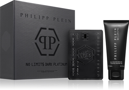 philipp plein no limit$ dark platinum woda perfumowana 90 ml   zestaw  