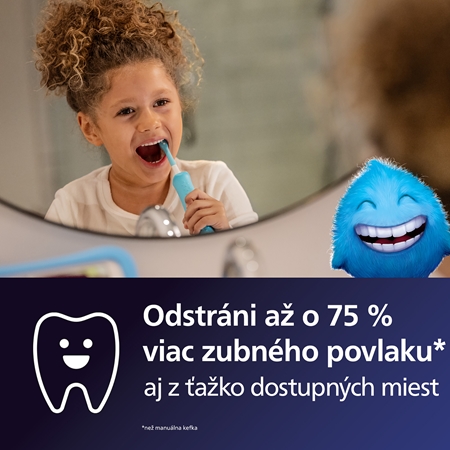 Philips Sonicare For Kids HX6322/04 sonická elektrická zubná kefka pre deti prepojená s pripojením Bluetooth