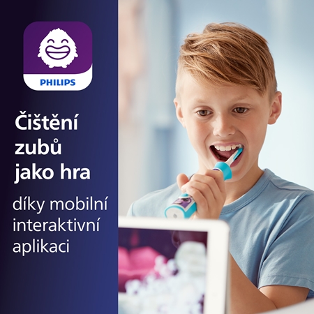 Philips Sonicare For Kids HX6322/04 sonický elektrický zubní kartáček pro děti s Bluetooth