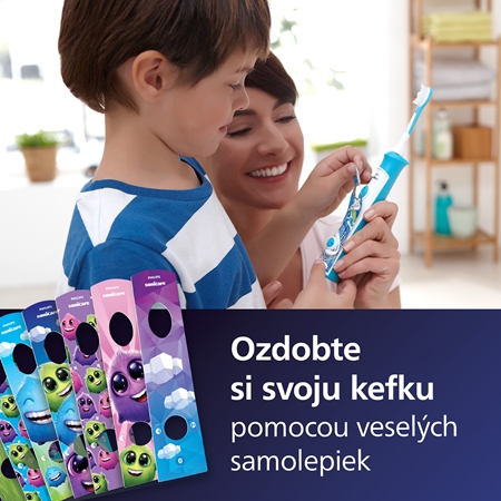 Philips Sonicare For Kids HX6322/04 sonická elektrická zubná kefka pre deti prepojená s pripojením Bluetooth