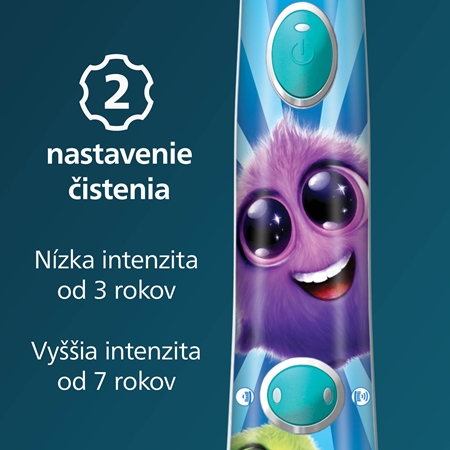 Philips Sonicare For Kids HX6322/04 sonická elektrická zubná kefka pre deti prepojená s pripojením Bluetooth