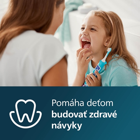 Philips Sonicare For Kids HX6322/04 sonická elektrická zubná kefka pre deti prepojená s pripojením Bluetooth