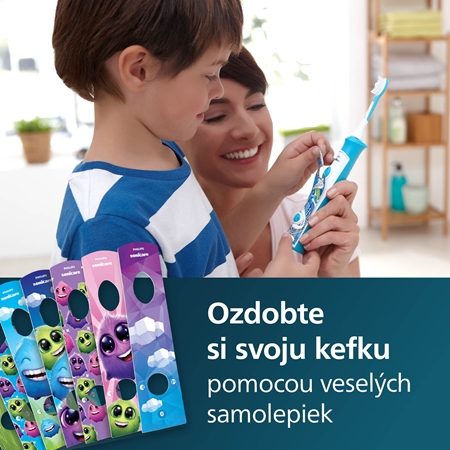 Philips Sonicare For Kids HX6322/04 sonická elektrická zubná kefka pre deti prepojená s pripojením Bluetooth