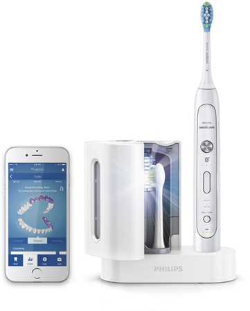 Philips Sonicare FlexCare Platinum Connected HX9192/02 spazzolino sonico elettrico con 3 programmi di pulizia