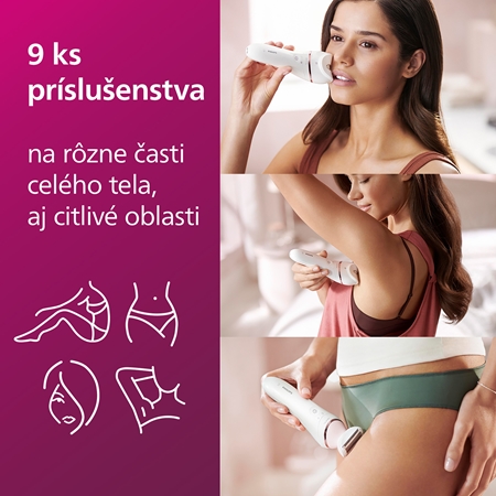 Philips Epilator Series 8000 BRE740/10 Wet & Dry epilátor pre ženy