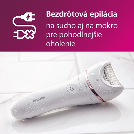 Philips Epilator Series 8000 BRE740/10 Wet & Dry epilátor pre ženy