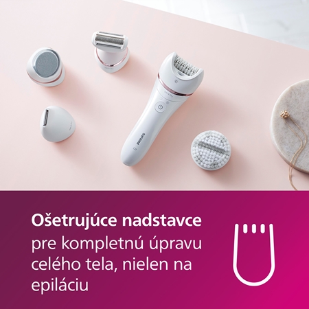 Philips Epilator Series 8000 BRE740/10 Wet & Dry epilátor pre ženy