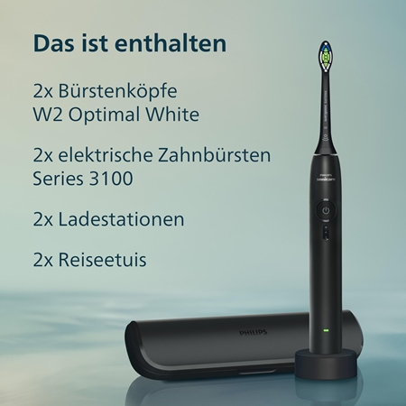 Philips Sonicare 3100 HX4072/42 elektrische Schallzahnbürste DOPPELPACK