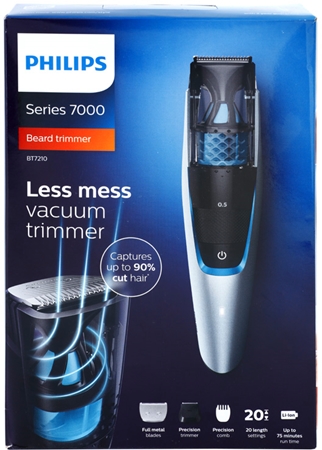 Philips Beardtrimmer Series 7000 BT7210/15 Barttrimmer mit Absauger