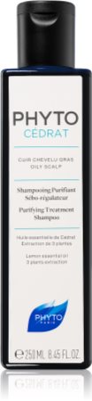 Phyto Phytocédrat Purifying Treatment Shampoo ošetřující a posilující šampon pro mastnou pokožku hlavy