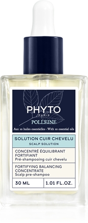 Phyto Polleine Fortifying Balancing Concentrate Barojošs līdzeklis lietošanai pirms matu mazgāšanas ar šampūnu taukainai galvas ādai