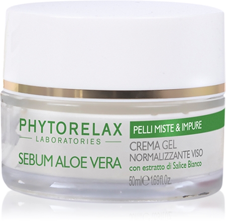 Phytorelax Laboratories Bio Sebum Aloe Vera Fugtgivende gelcreme Til reduktion af fedtet hud