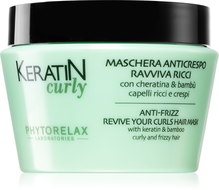 Phytorelax Laboratories Keratin Curly maska pro nepoddajné a kudrnaté vlasy proti krepatění
