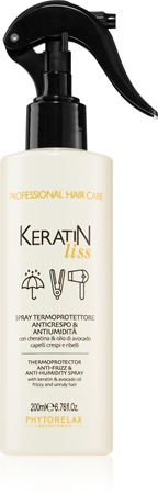 Phytorelax Laboratories Keratin Liss ochranný sprej s hydratačním účinkem pro nepoddajné a krepatějící se vlasy