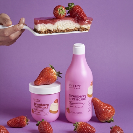 Phytorelax Laboratories Intra Gourmand Strawberry Cheesecake dušo ir vonios želė