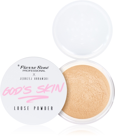 Pierre René Glory by Jędrzej Urbański God's Skin Loose Powder rozjasňující sypký pudr pro sametový vzhled pleti