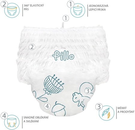 Pillo Premium Pants Junior Size 5 jednorázové plenkové kalhotky